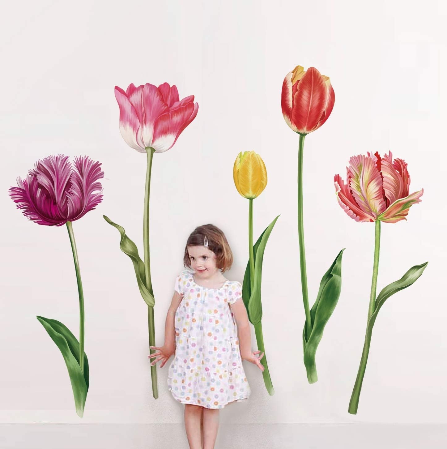 Removable Waterproof Tulip Flower Wall Stickers – Perfect Decorative Gift