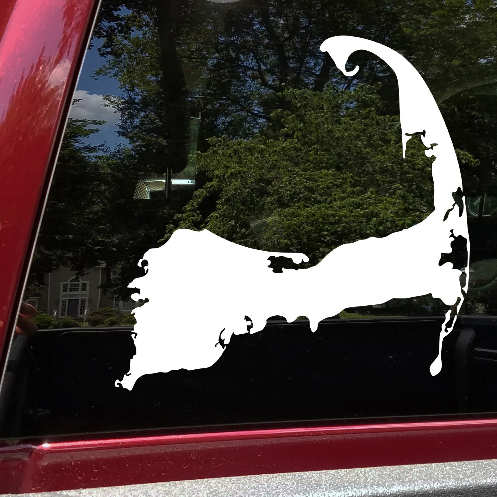 Cape Cod Outline Vinyl Decal – Massachusetts Map – New England Car Window Art