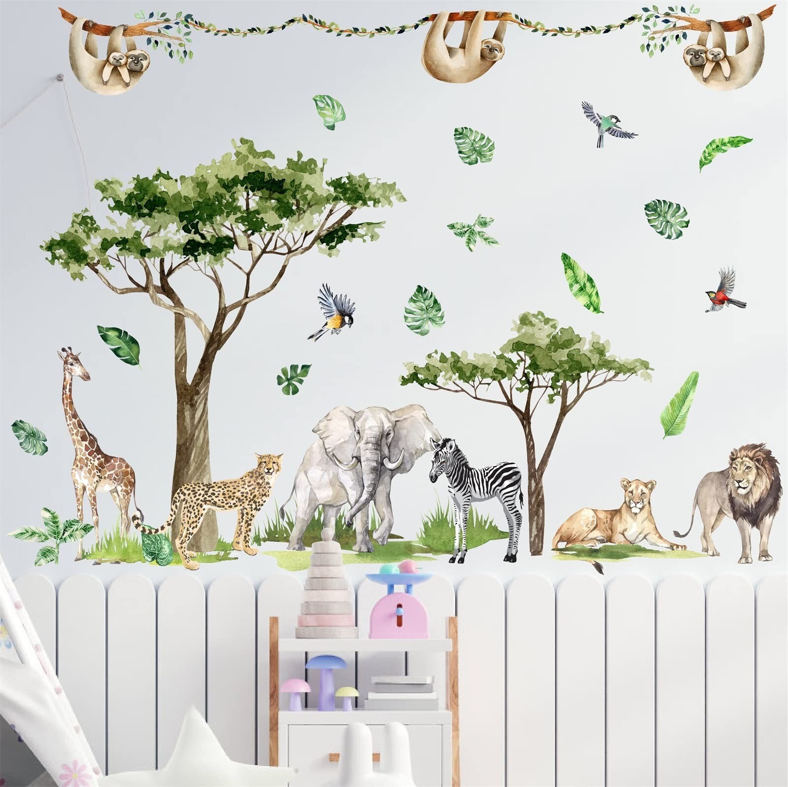 Jungle Animal Wall Decals Safari Animal Wall Stickers Large Wild Animal Wall …