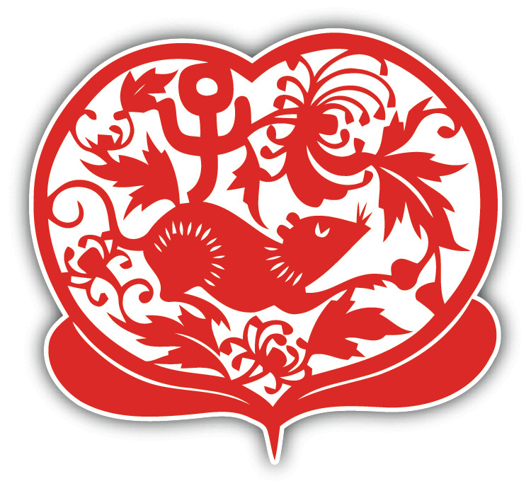 Chinese Zodiac Rat Sign Car Bumper Sticker Decal