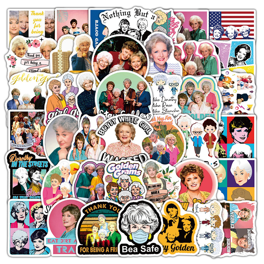100Pcs Golden Girls Sticker for Adults Teens Girls Scrapbooking Water Bottles
