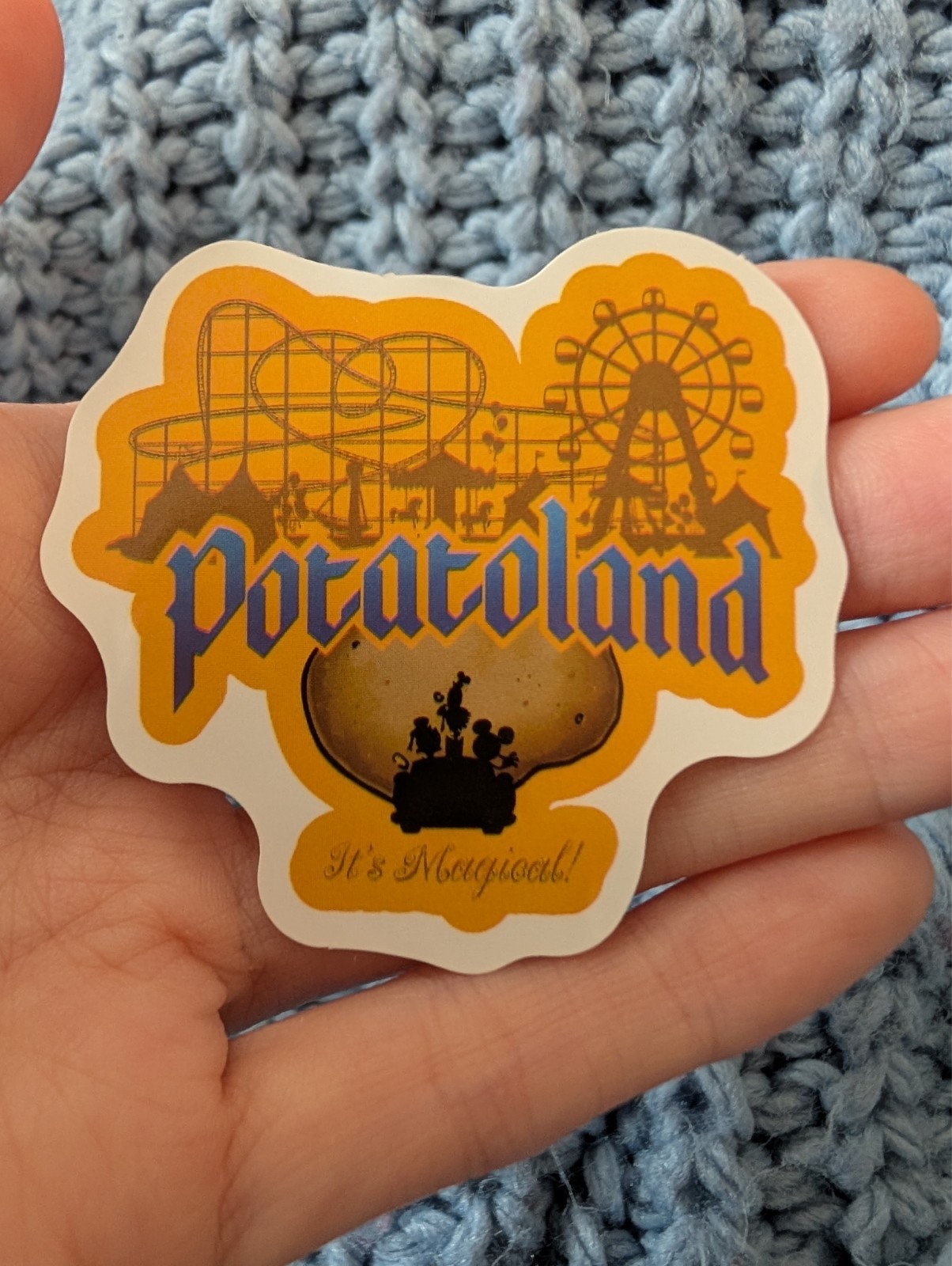 Disney parks, Disneyland, Disneyworld, Castle, PotatoLand, Vinyl Sticker