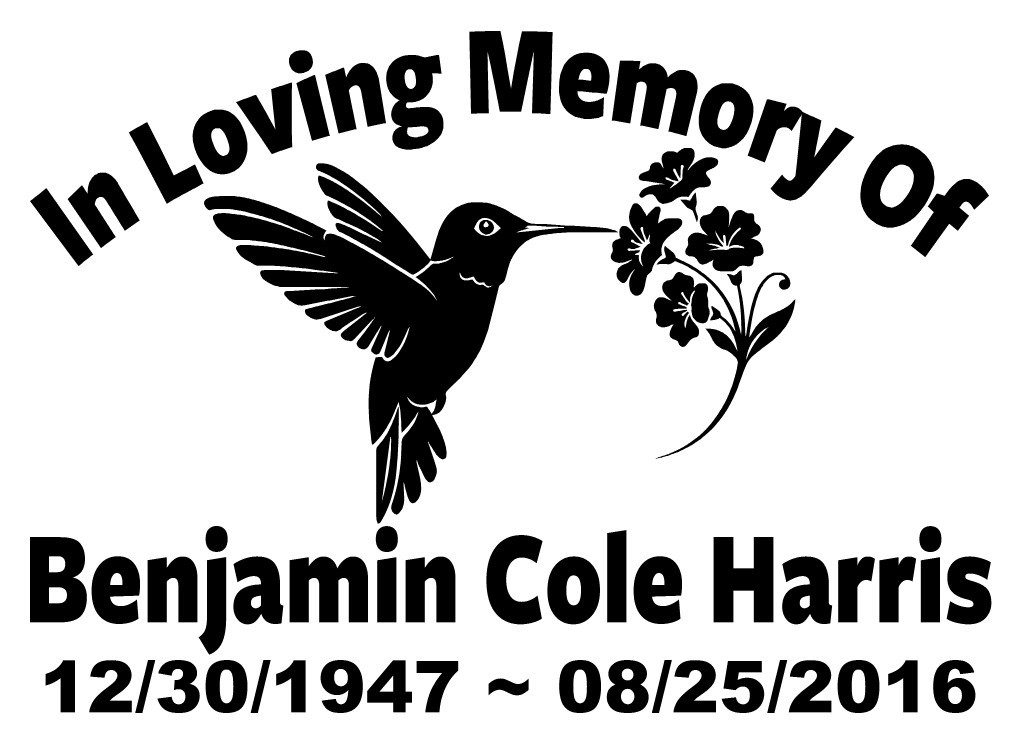 In Loving Memory Decal Hummingbird Flowers Floral Bird Car Window Vinyl Sticker
