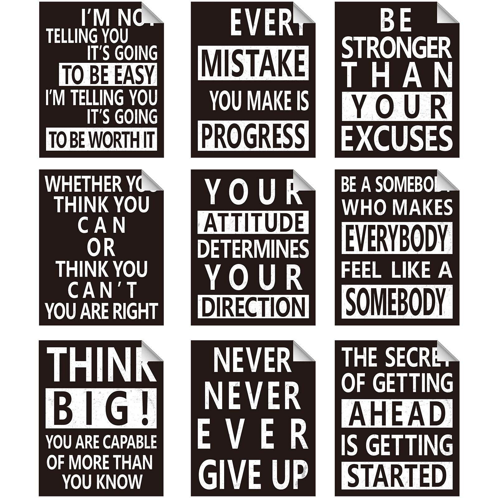Zonon 9 Pcs Inspirational Wall Decals Spiritual Motivational Wall Stickers Po…
