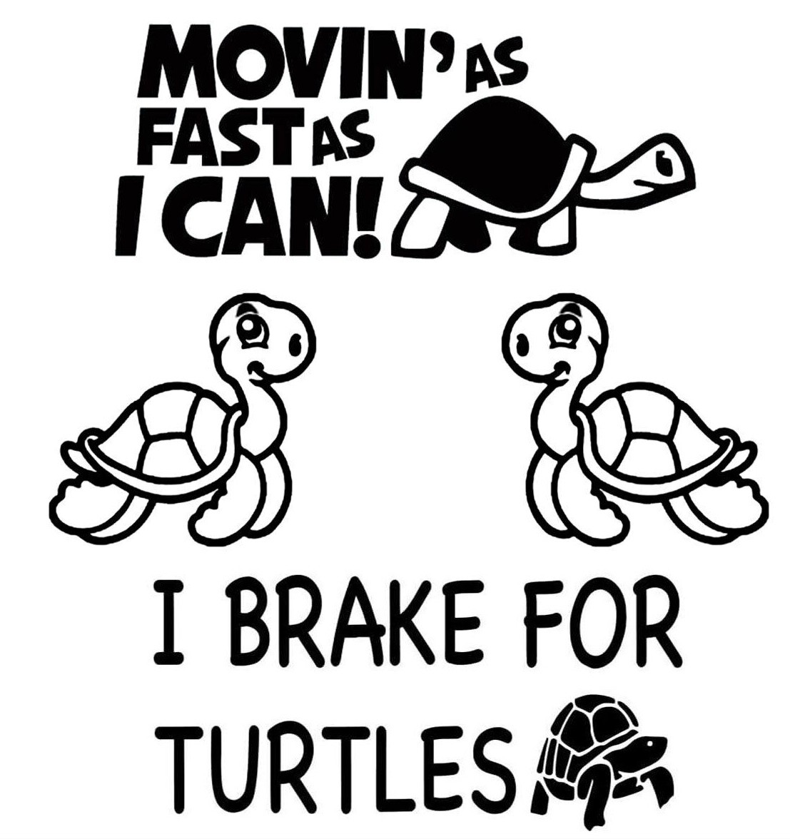 Cute Turtle Collection Vinyl Decal Car Window Tumbler Laptop Tablet Notebook