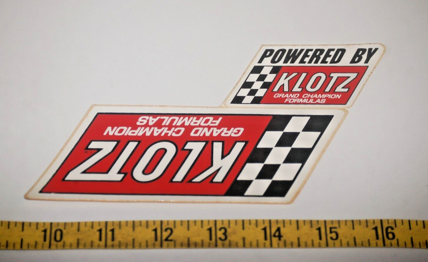 Vintage Klotz 2 in 1 Decal- 4" x 7"- Circa early 1980's