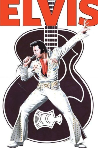 Elvis with guitar Sticker Decal Laptop Wall Mirror Tumblr Locker