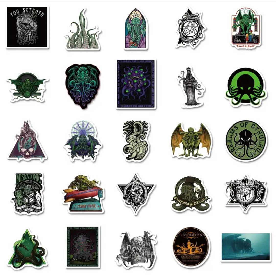 20 PCS Cthulhu H. P. Lovecraft Lovecraftian Stickers BRAND NEW