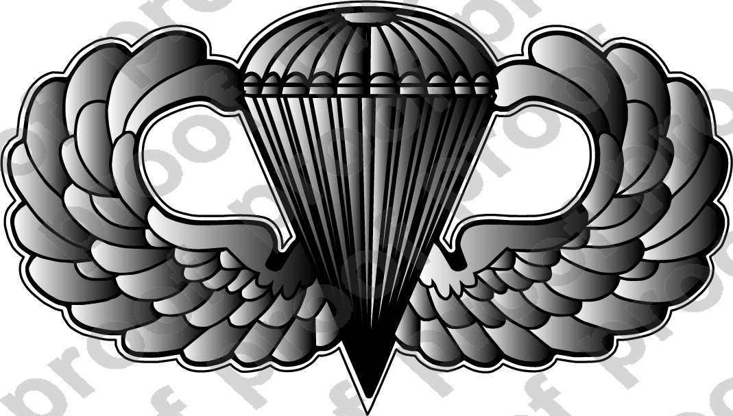 STICKER MILITARY BADGE JUMP BASIC NEW GRA