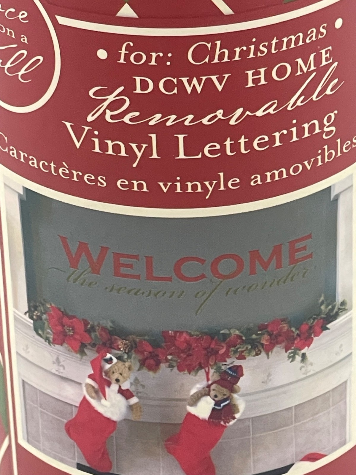 dcwv home welcome the season of wonder vinyl lettering decor Christmas READ used