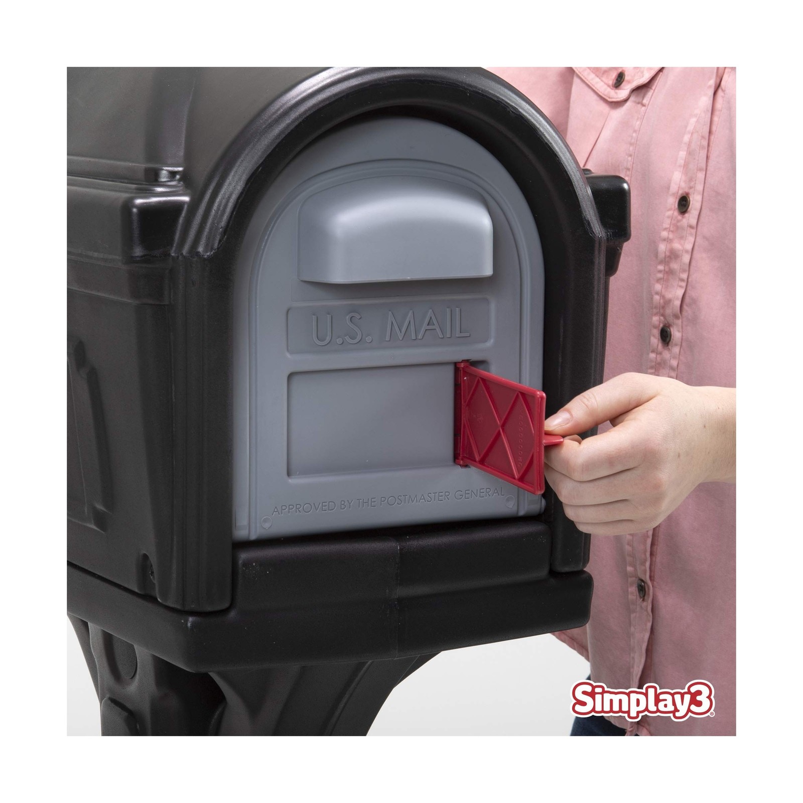 Simplay3 American Home 42002R-04 Dig-Free Easy Up Classic Mailbox – Black