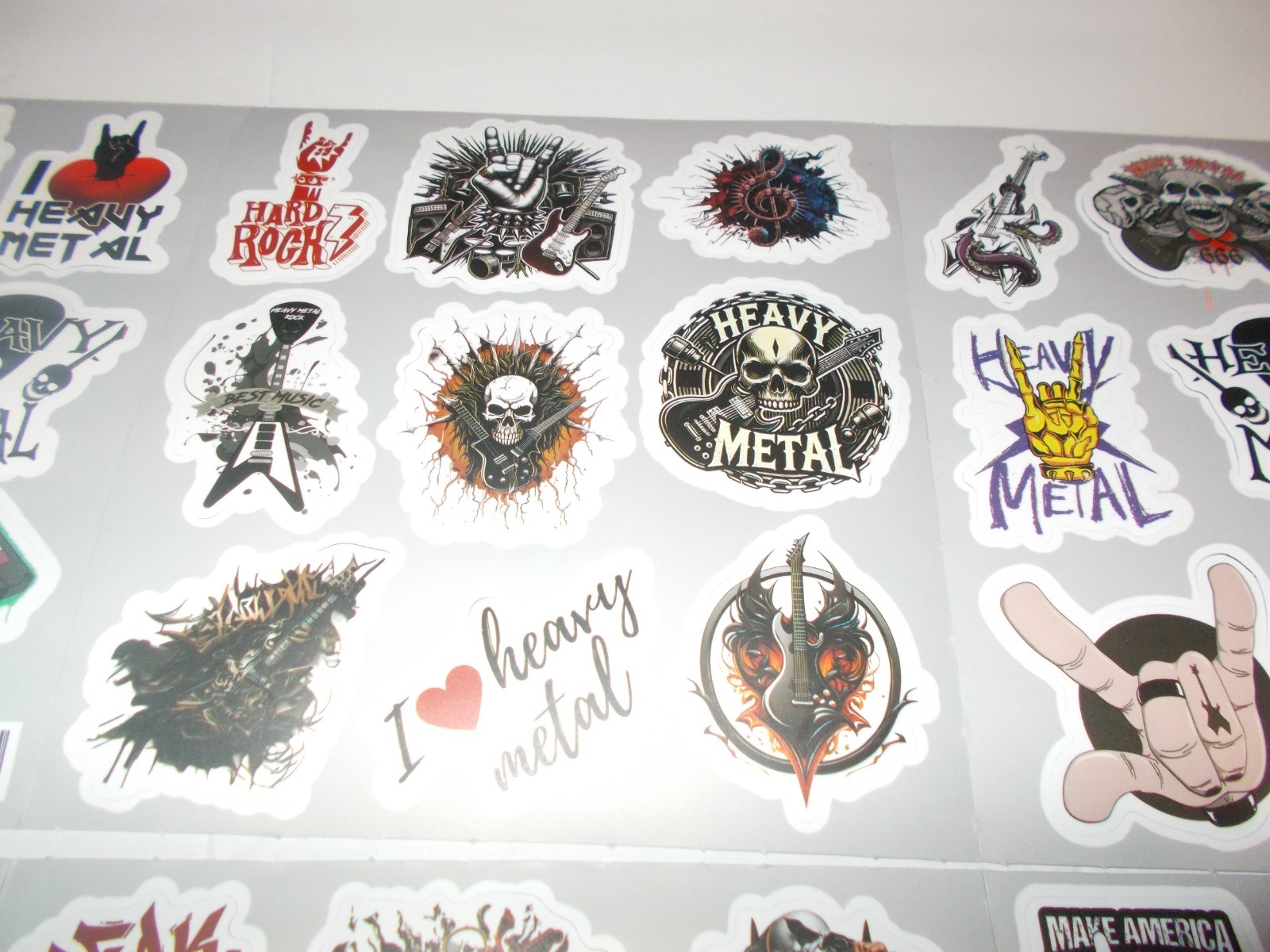 108 Heavy Metal Rock Music Stickers 2 of Each 54 Different Stickers.