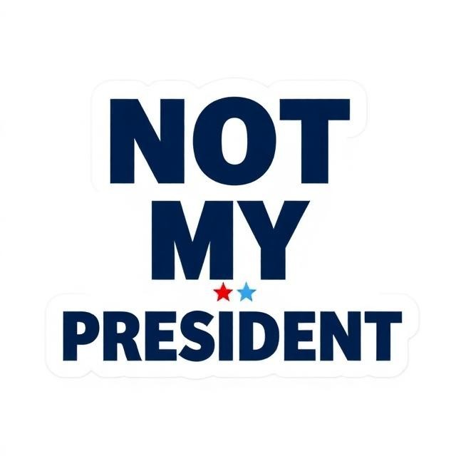 Humor Car Window Sticker Not My President Political Vinyl Protest
