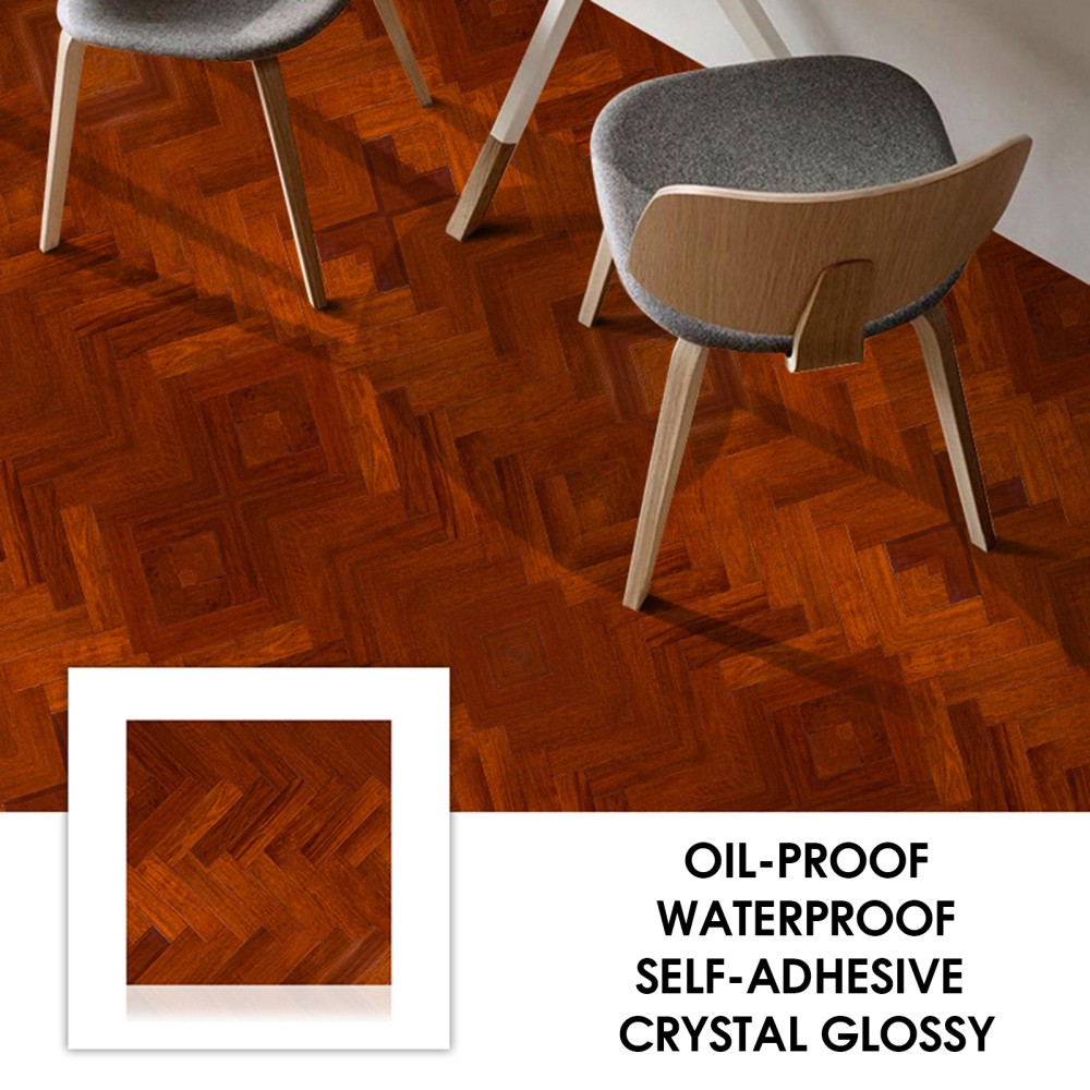 Self Adhesive Vinyl Floor Tiles Imitation Wooden Wallpaper Floor Peel Stick Floo