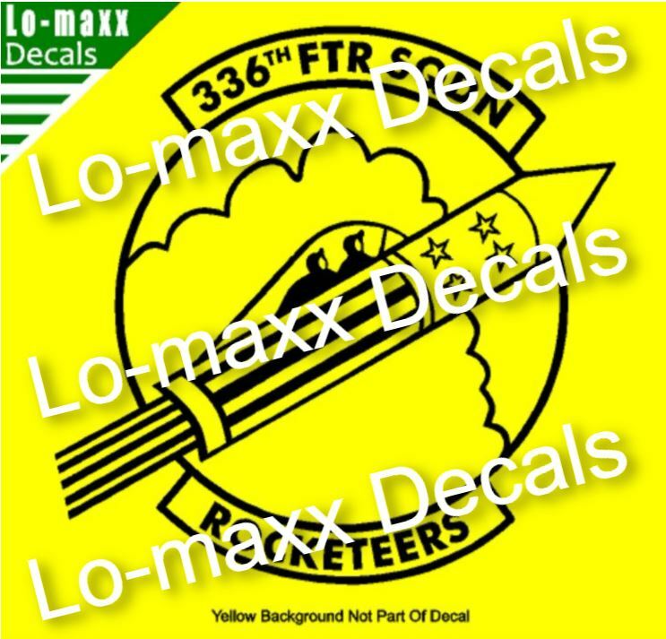336th Fighter Squadron Rocketeers Military Aircraft Insignia Die Cut Vinyl Decal