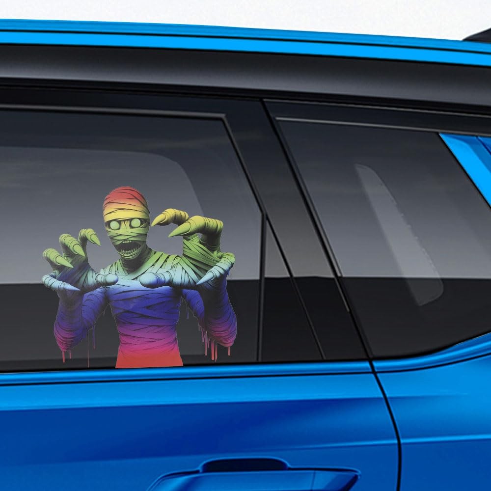 3D Skull Car Sticker DoubleSided Scary Skeleton Decal for Vehicles & Laptops