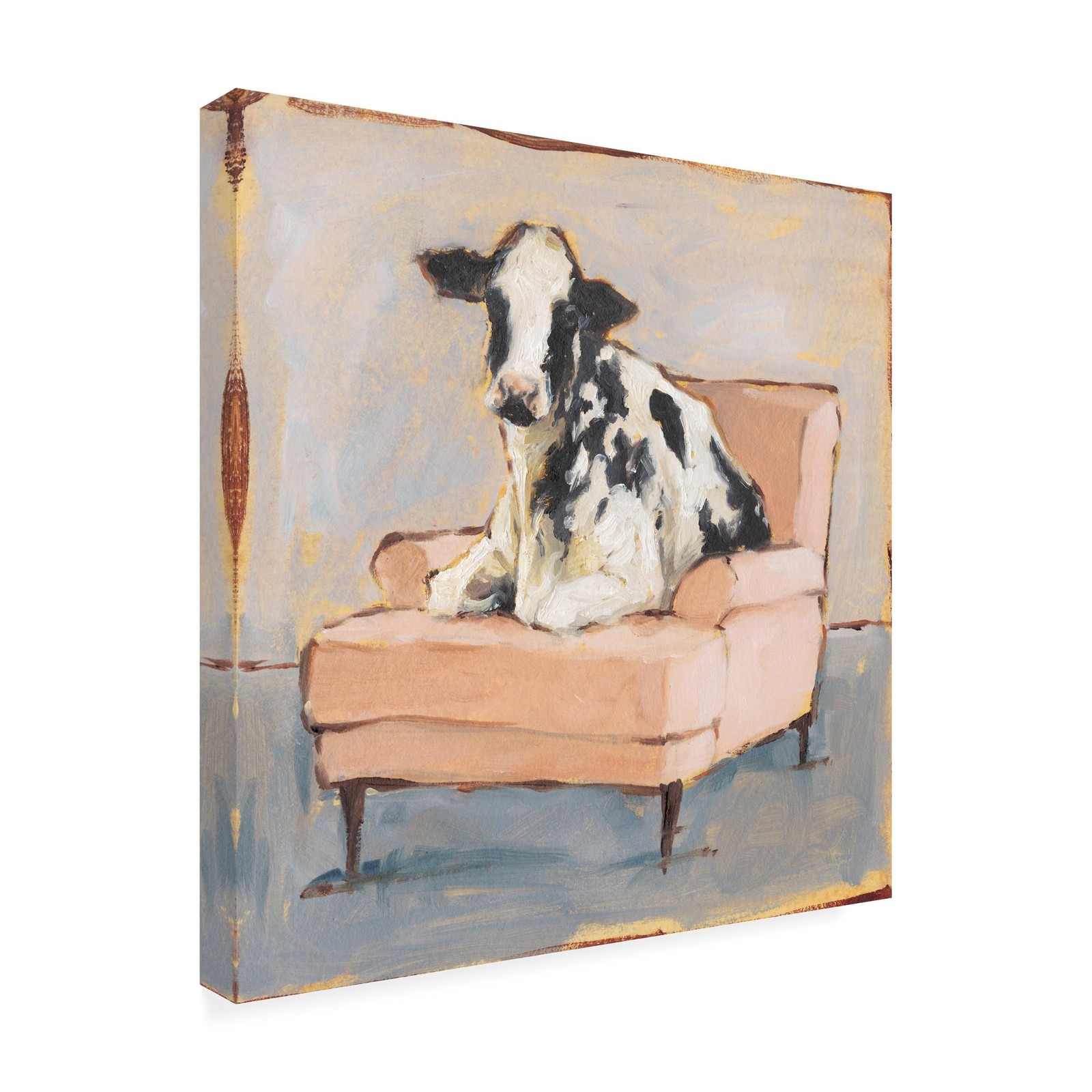 Wrapped Canvas Wall Art – Ethan Harper 'Moo-ving in II' Wall Art for Living R…
