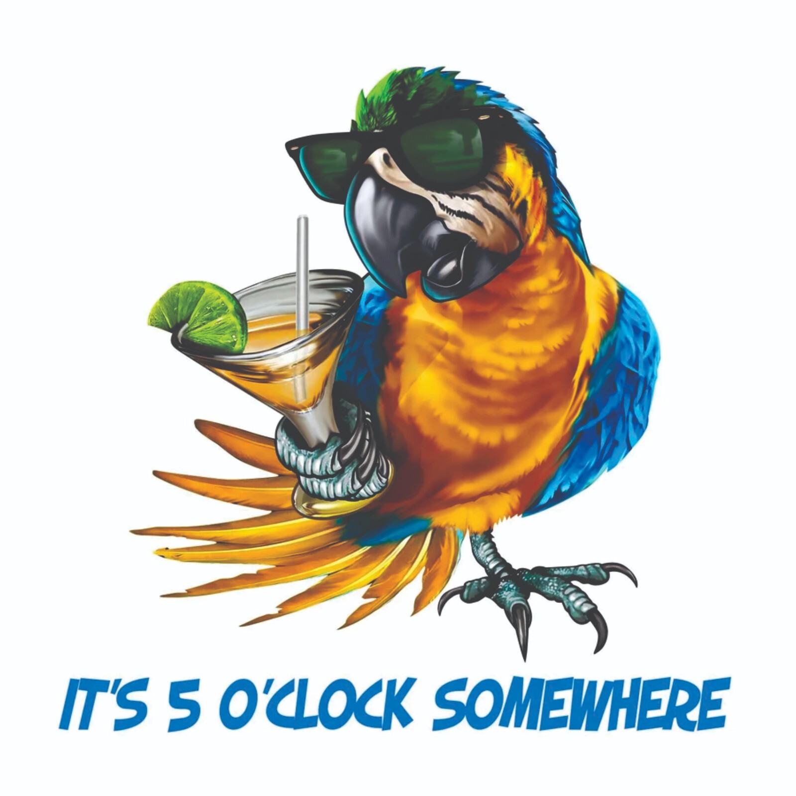 It's 5 O'clock Somewhere Pool, Bar Man Cave Sticker Decal Bumper Sticker