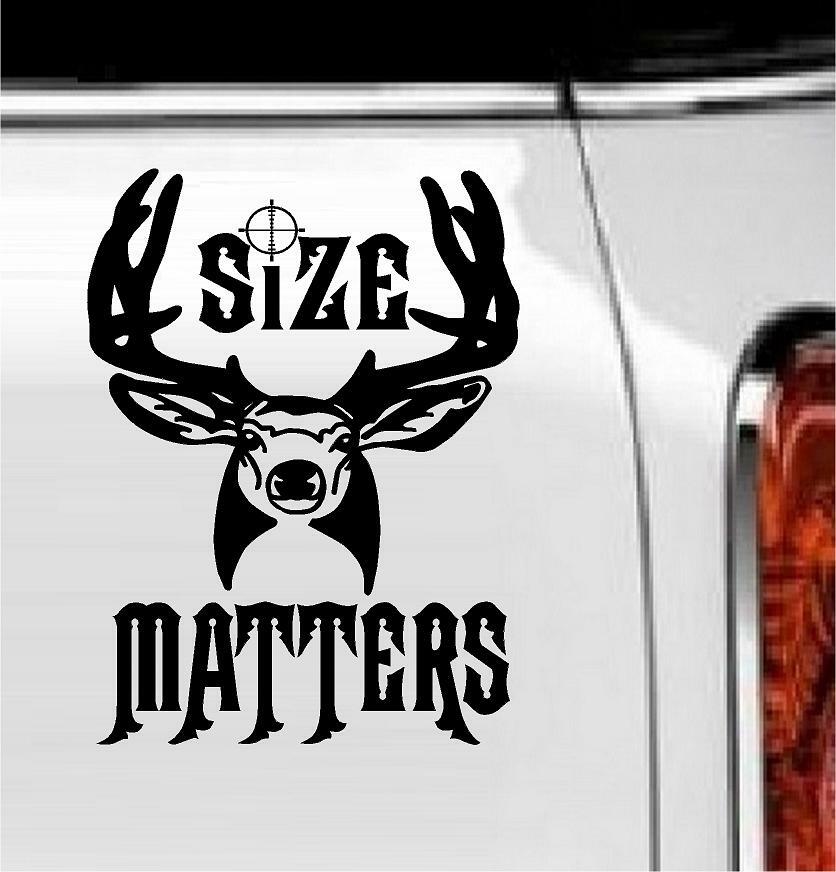Size Matters Vinyl Decal Home Décor 5" x 8"