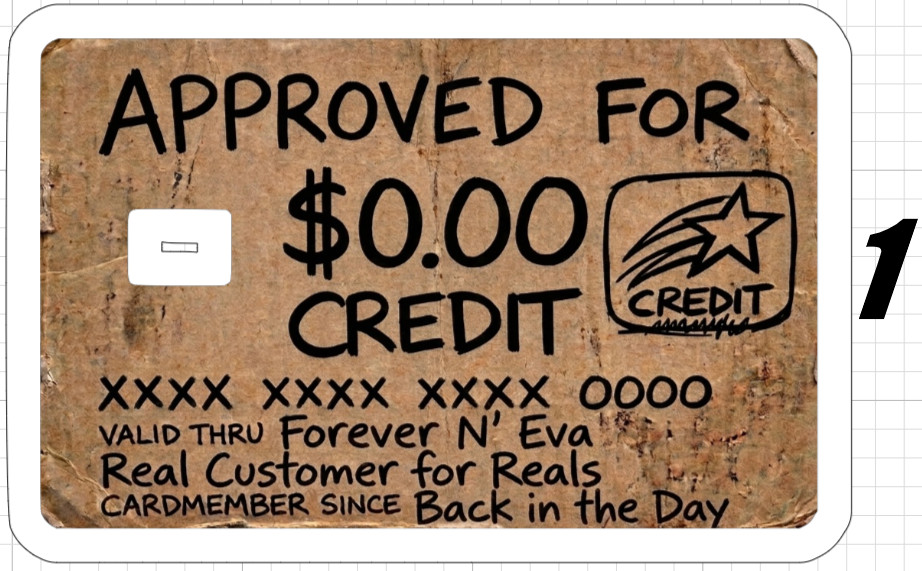 Cardboard Sign ATM Debit Credit Gift Card Skin Sticker Parody Gag Jokes Satire