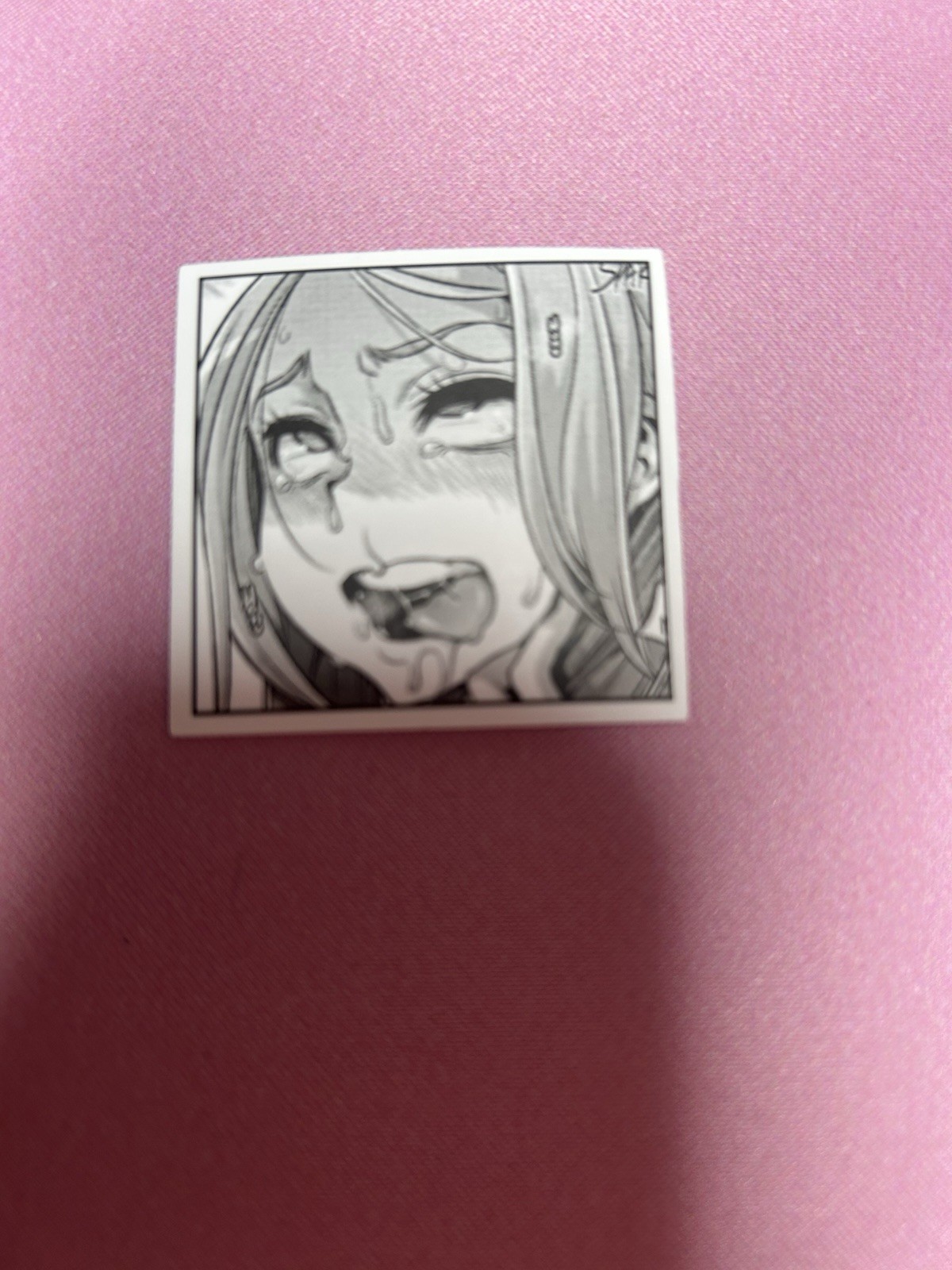 black and white waifu lewd fantasy girl sticker #16