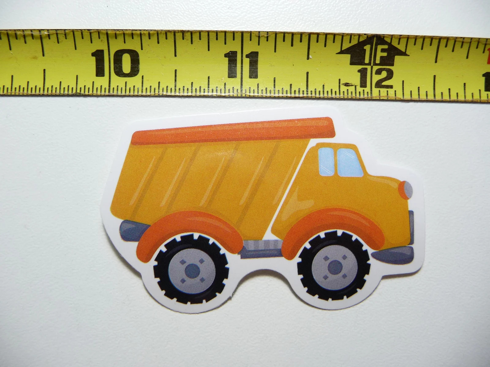 RIGHT CARTOON DUMP TRUCK SMALL STICKER DECAL CONSTRUCTION DEVELOPMENT MACHINERY
