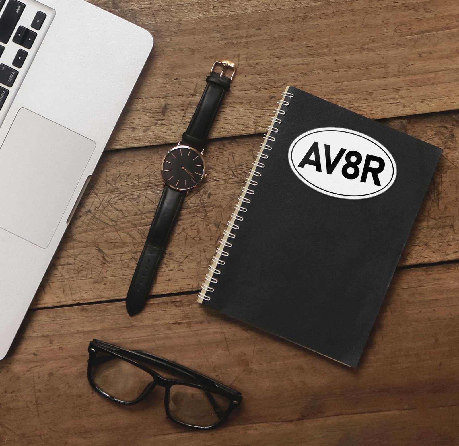 AV8R Airplane Pilot Classic White Oval Sticker