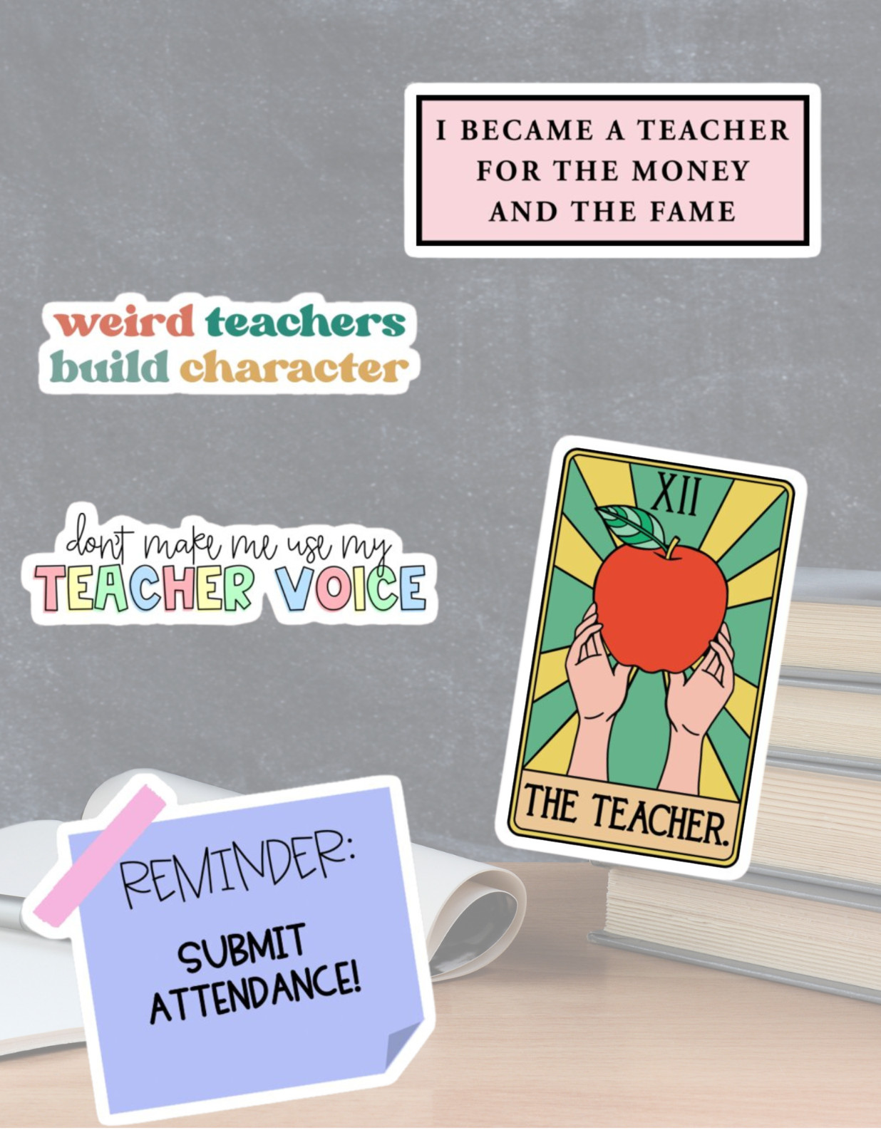 Teacher 5pc Sticker Pack