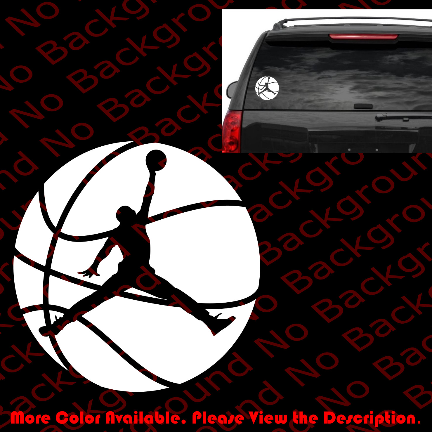 JUMPMAN MICHAEL JORDAN Car Window/Vinyl Die Cut Decal Basketball Player SP005