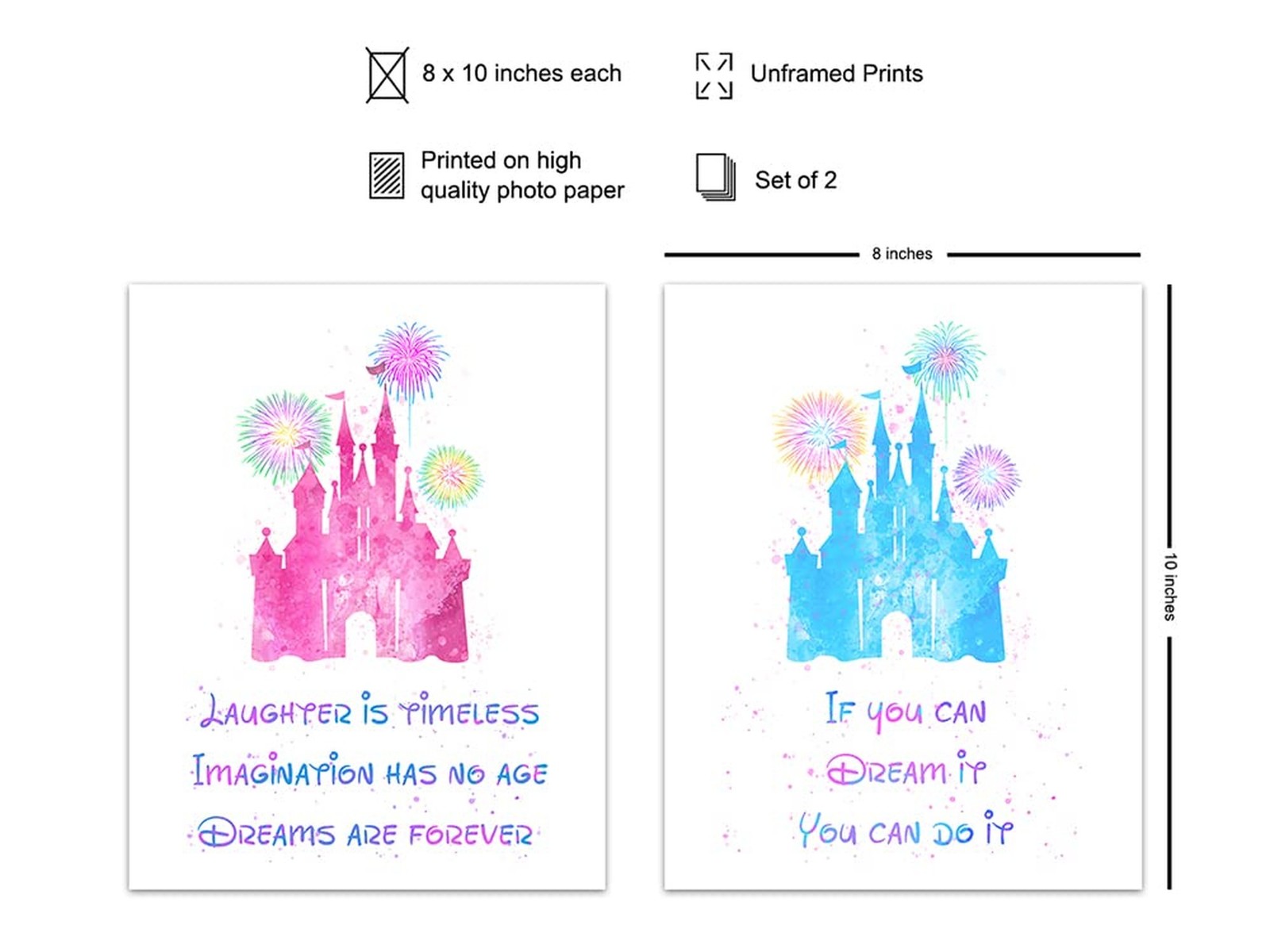 Inspirational Quotes Wall Decor Set – Castle World Motivational Wall Art Room…
