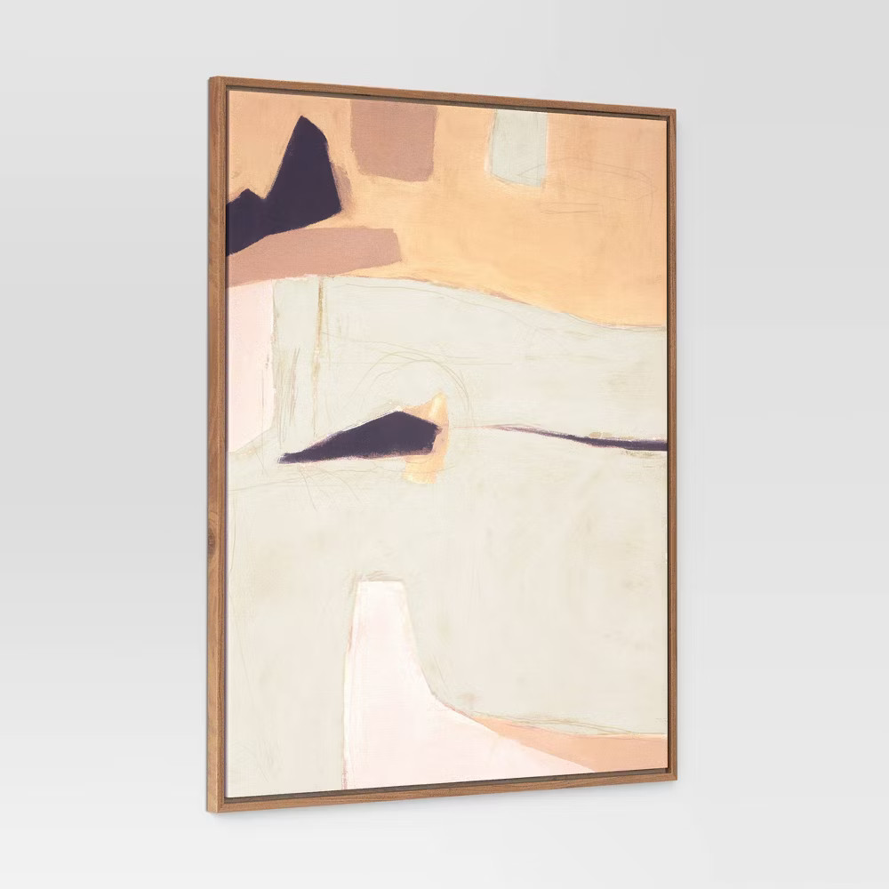 Threshold EWall Arth Abstract Canvas Set of 2 24"x30" Canvases Brown Modern