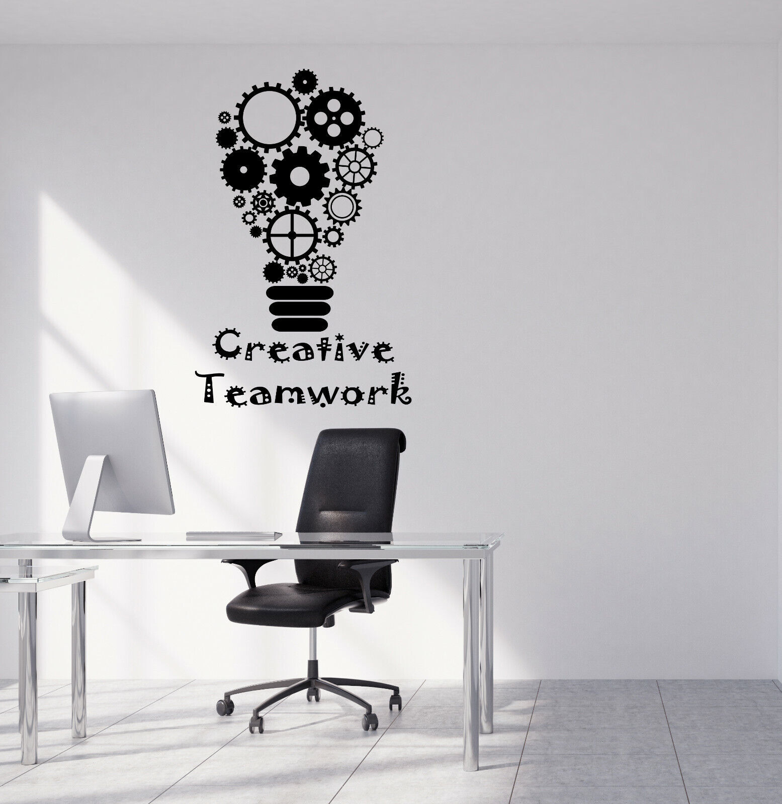 Vinyl Wall Decal Business Creative Teamwork Logo Office Decor Stickers (4177ig)