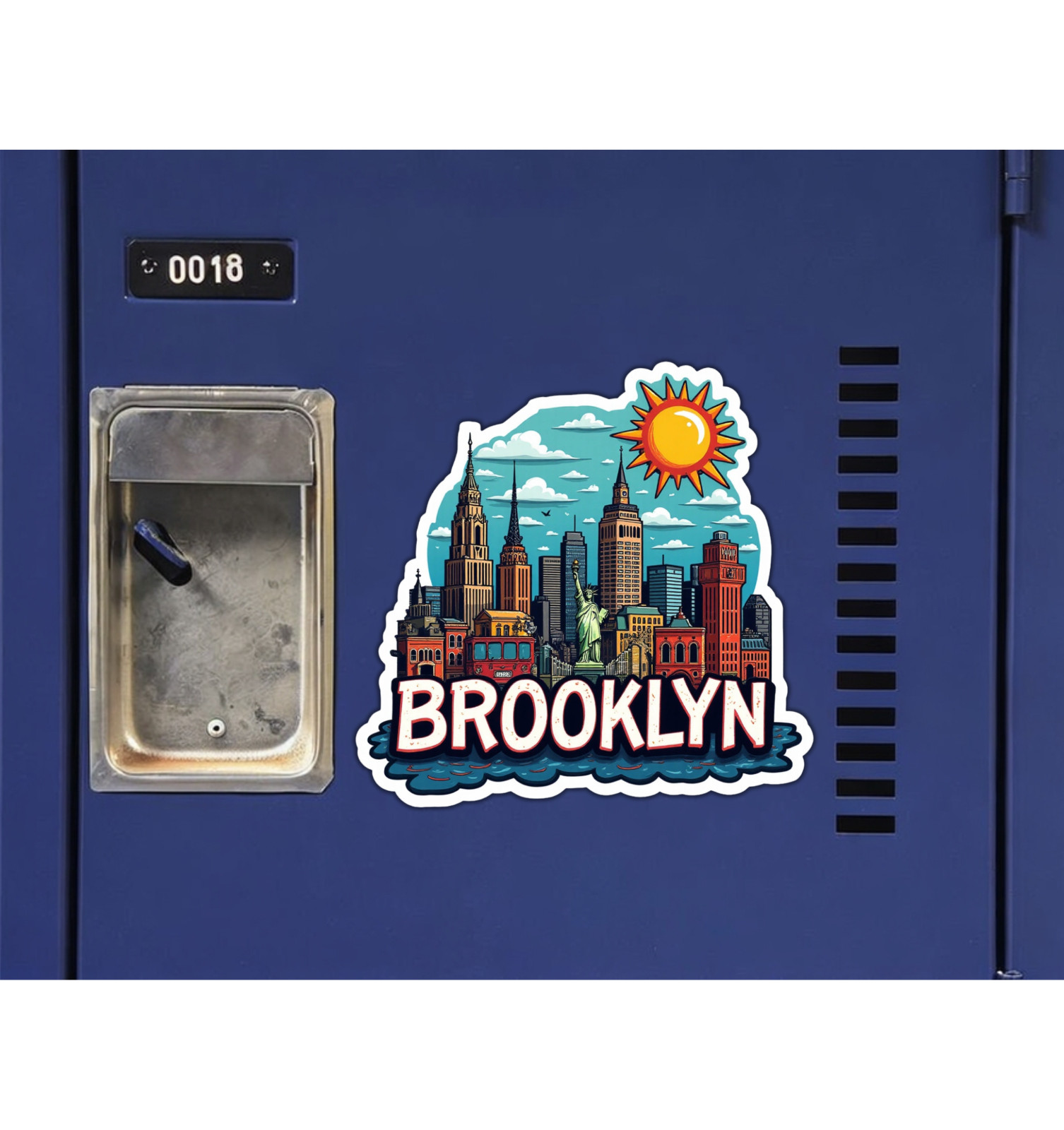 Brooklyn New York Fridge Magnet or Laptop Sticker