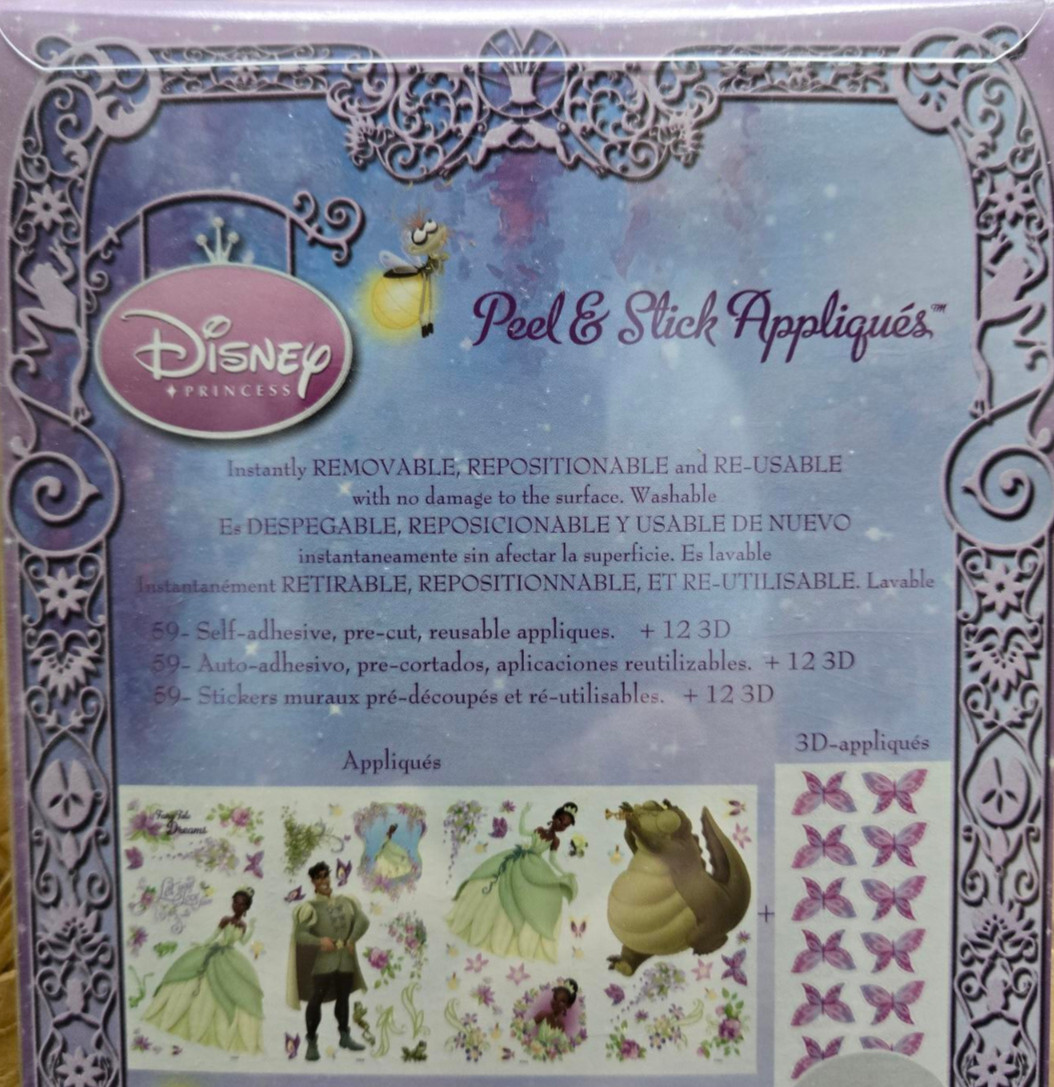 Disney's The Princess & The Frog Wall Stickers Peel & Stick Appliques RMK1423SCS