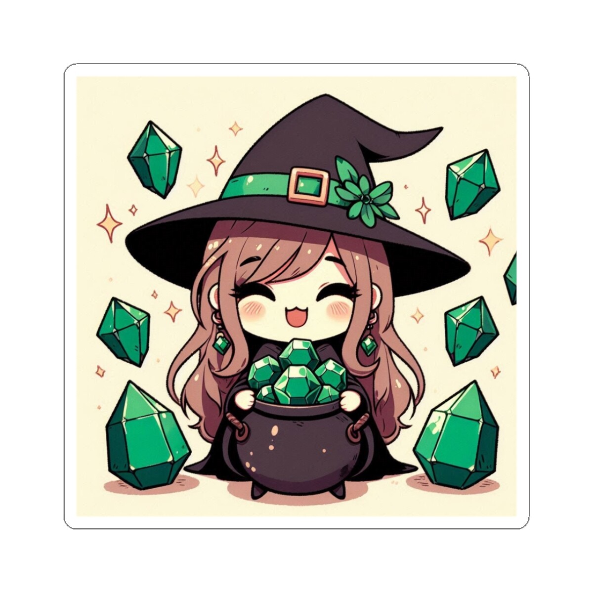 Charming Witch Kiss-Cut Stickers