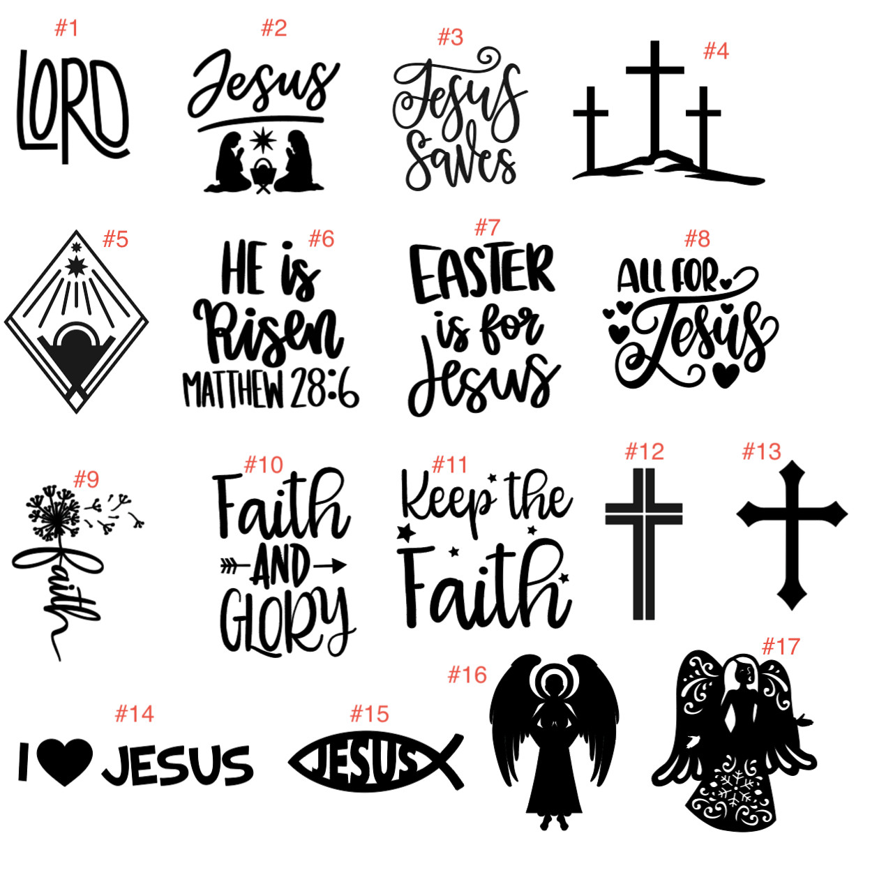 Custom Size and Color Christian Outdoor Weatherproof Vinyl Decal Laptop MacBook