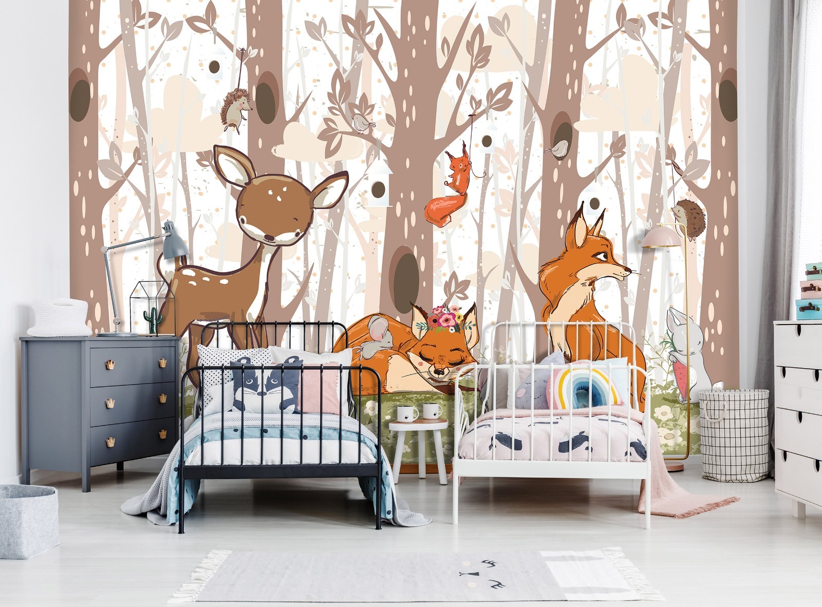 Nursery forest PHOTO WALLPAPER 12×8 foot giant brown bedroom wall decor unisex