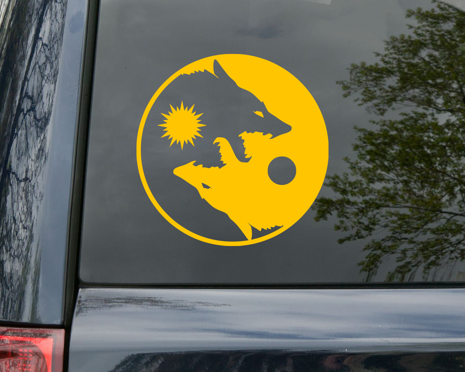 Skoll Hati Fenrir Vinyl Decal – Viking Wolf Yin Yang Sun Moon – Die Cut Sticker