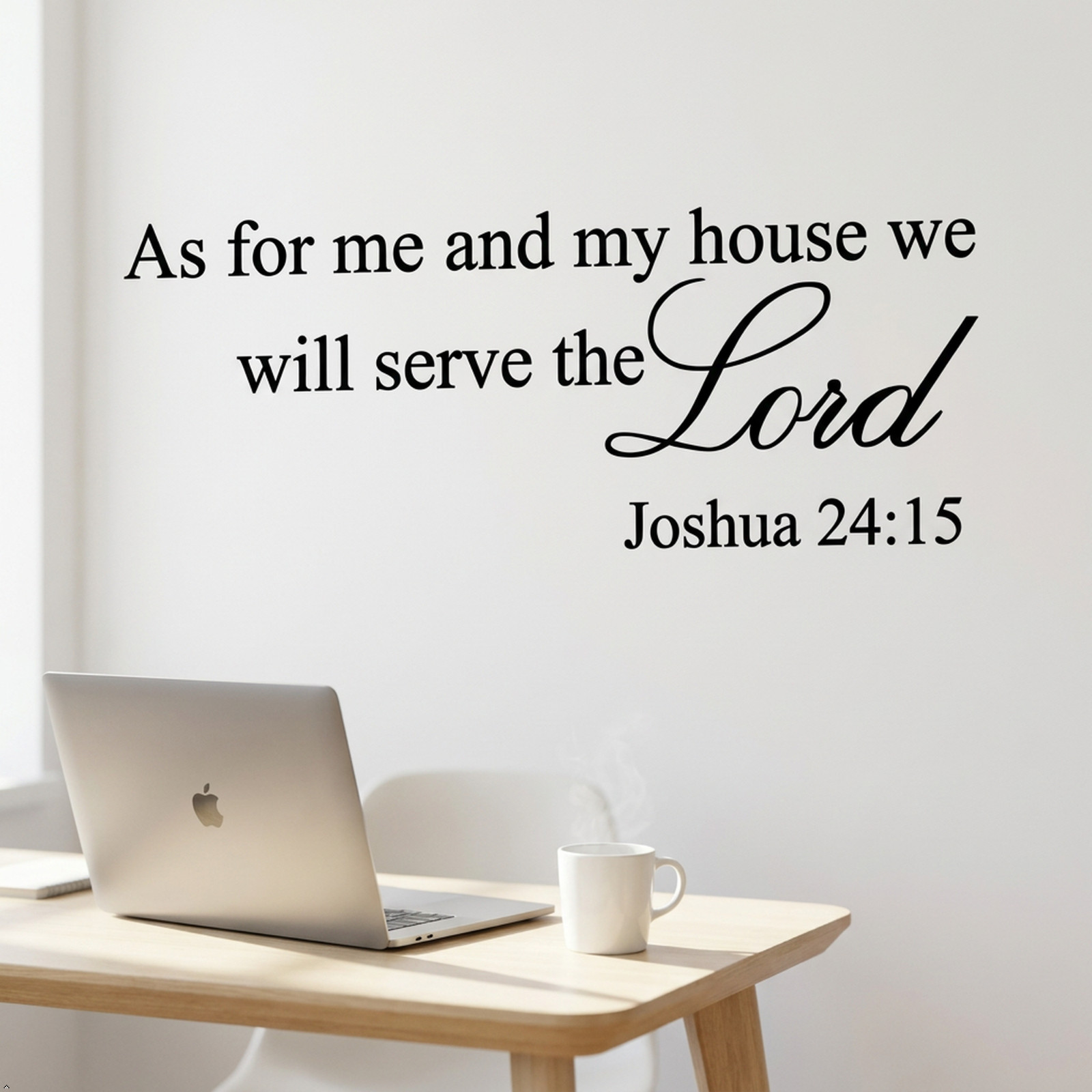 As for Me and My House Joshua 24:15 Vinyl Wall Art Quote decal Bible Verse