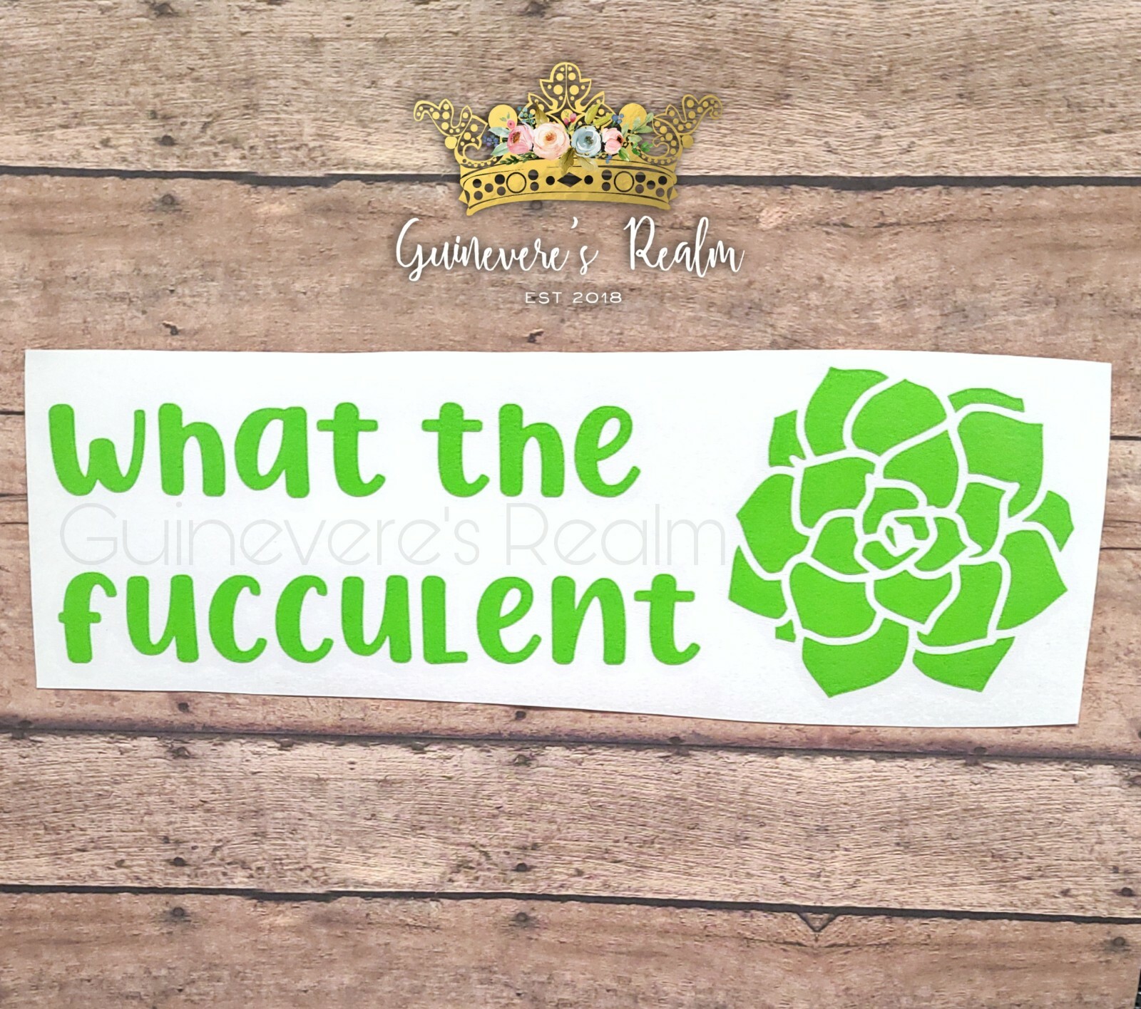 Funny What the Fucculent Plants Succulents Cactus Vinyl Decal Car Window Sticker