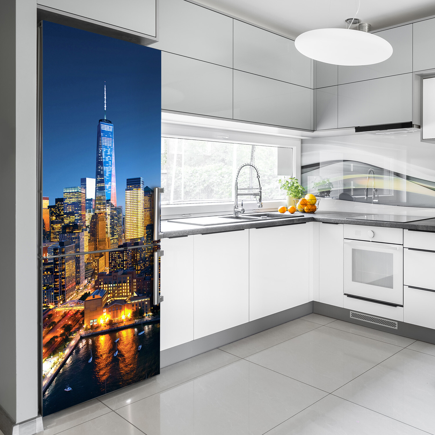 Magnet Sticker Refrigerator removable Peel & Stick Architecture New York City
