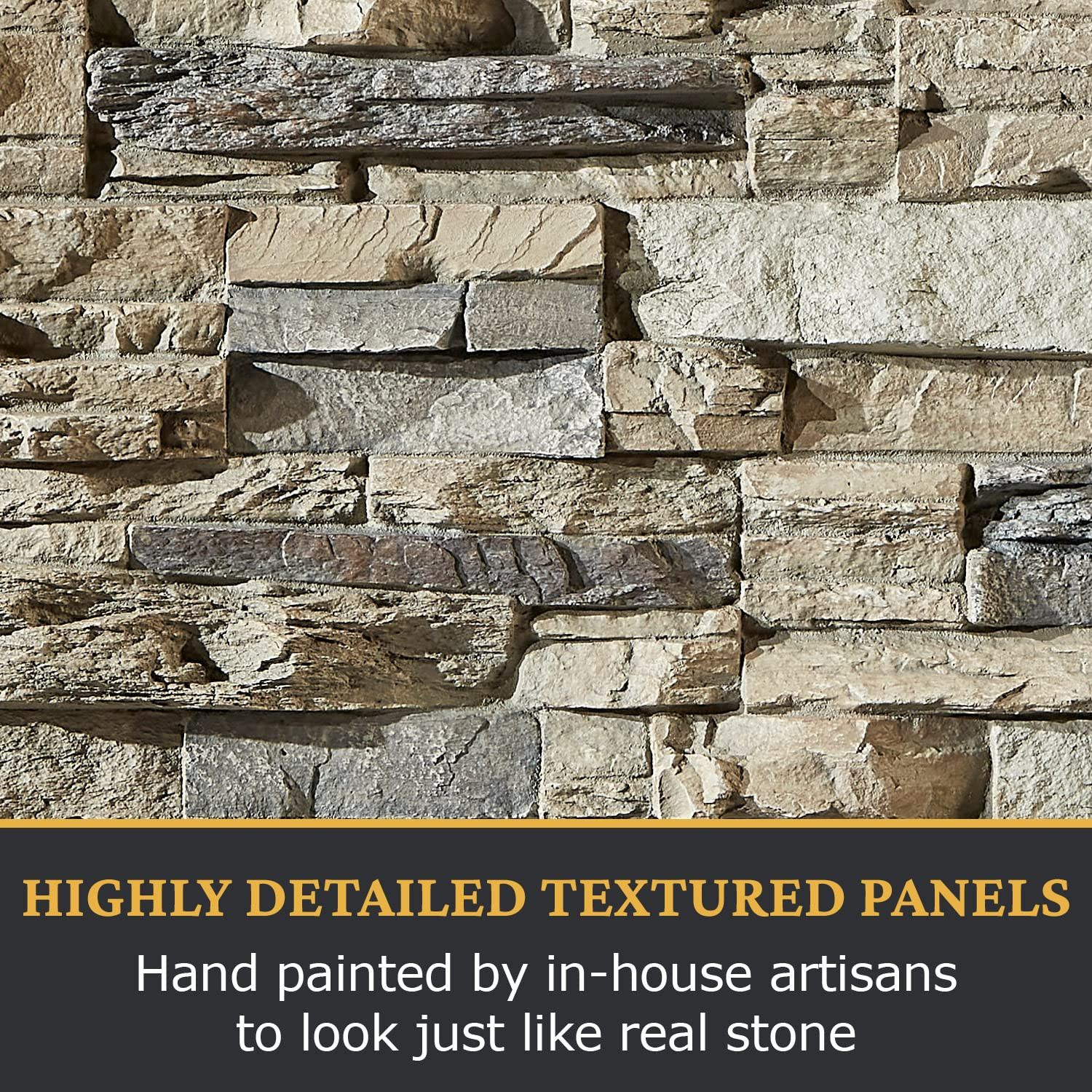 High-Density Polyurethane Faux Stone Wall Covering Panels for Interior and Exter