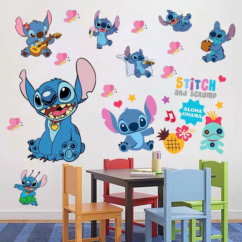STITCH Kids Nursery Wall Stickers Bedroom Decal Art Vinyl Decals 20 Styles