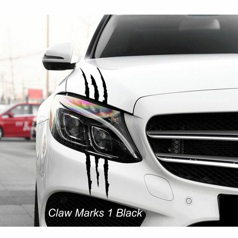 LARGE-SIZED CAR DECALS – CLAW MARKS – 2 COLOR CHOICES