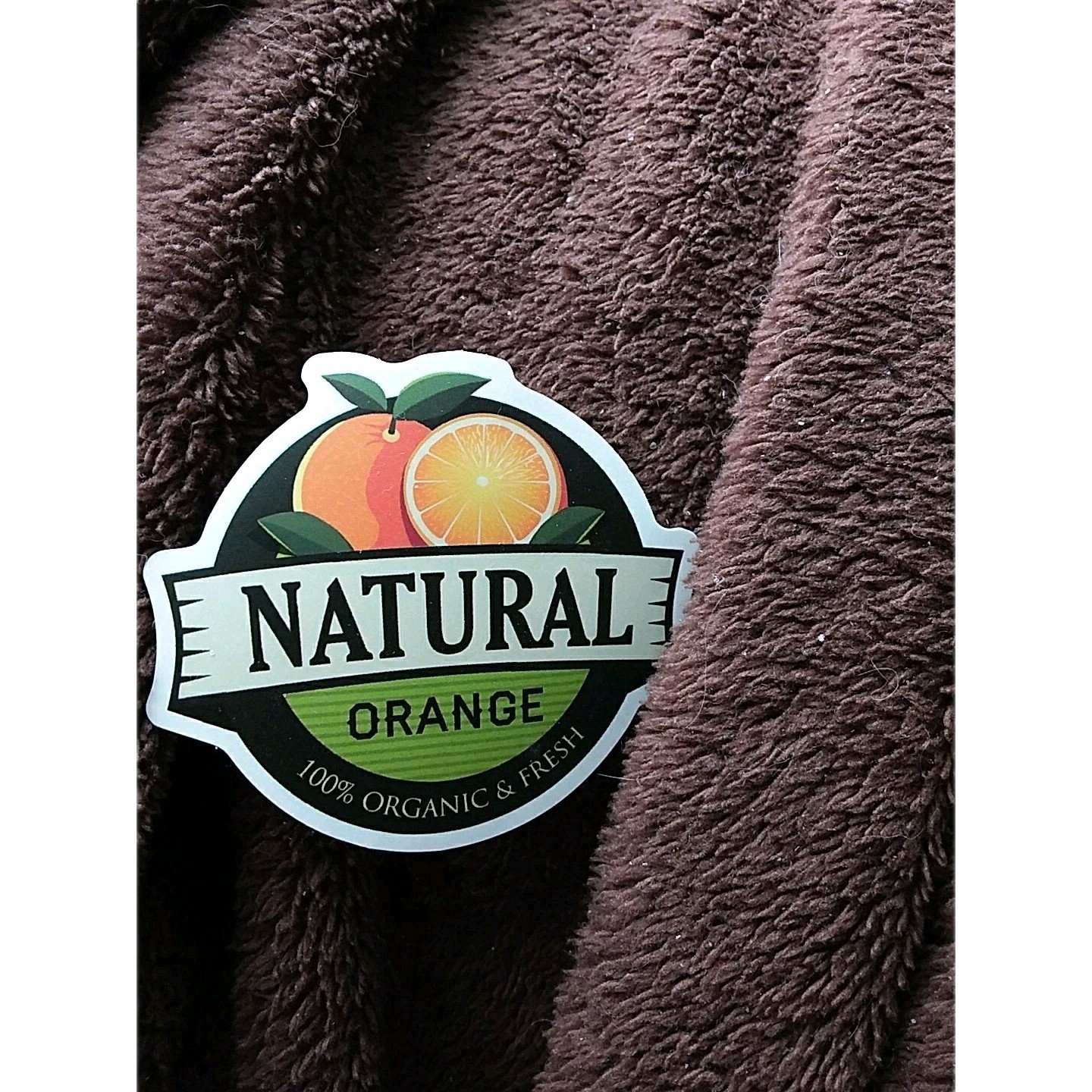 Natural Orange 100% Organic & Fresh Sticker Decal