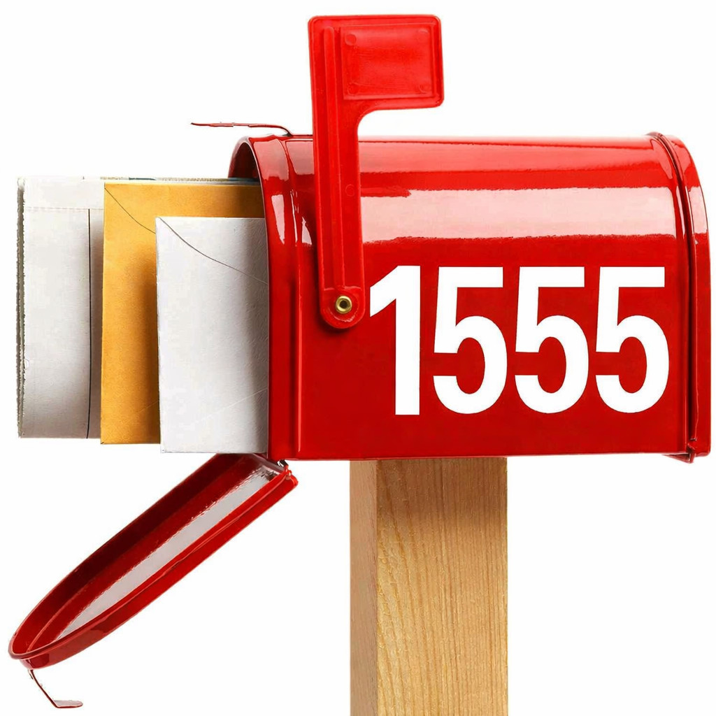 Custom Mailbox Numbers Vinyl Decals Waterproof Stickers Pick Your Color & Size