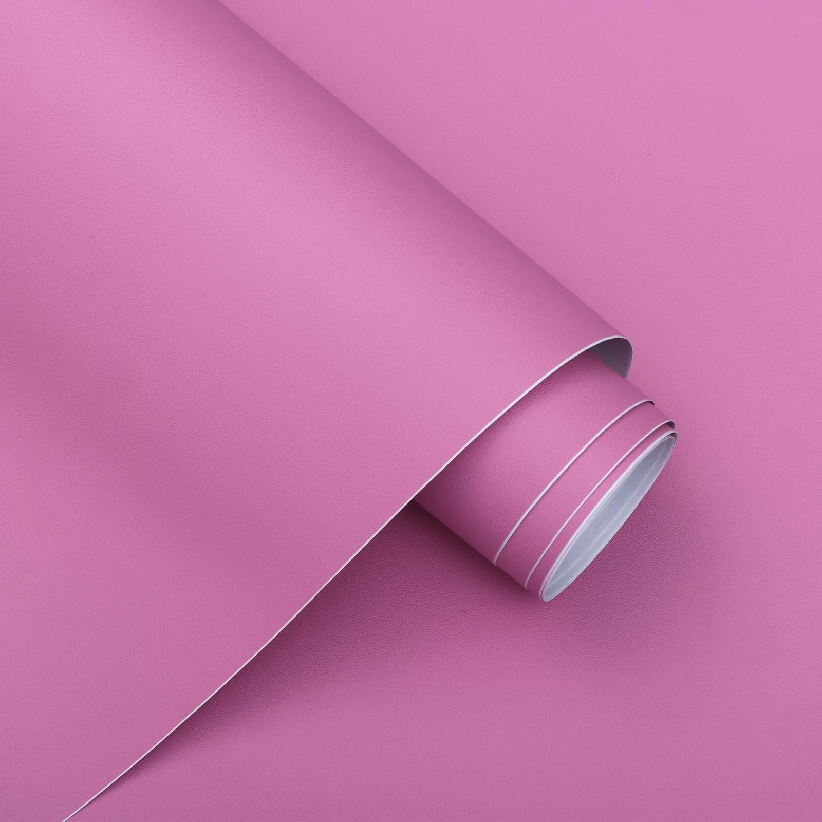 15.7"x197" Pink Peel and Stick Wallpaper Solid Color Pink Wallpaper Contact P…