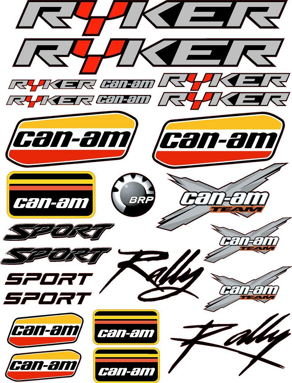 Can Am Ryker Rally Sport Team Decal kit Graphics Vintage Vinyl Sticker OEM