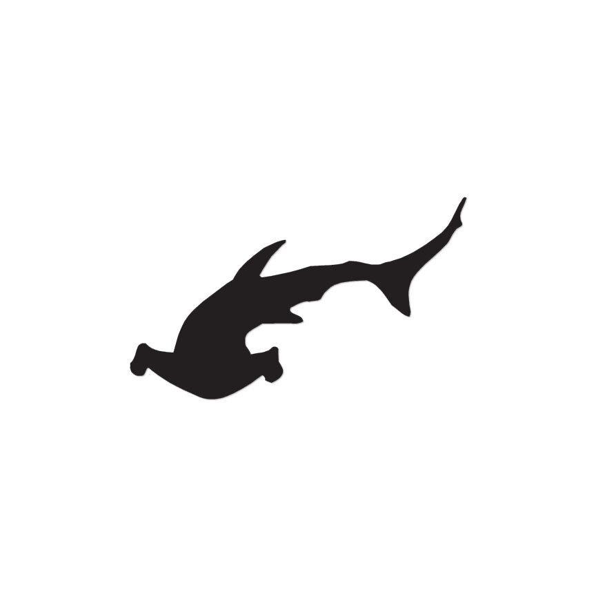 Hammerhead Shark – Vinyl Decal Sticker – Multiple Color & Sizes – ebn988