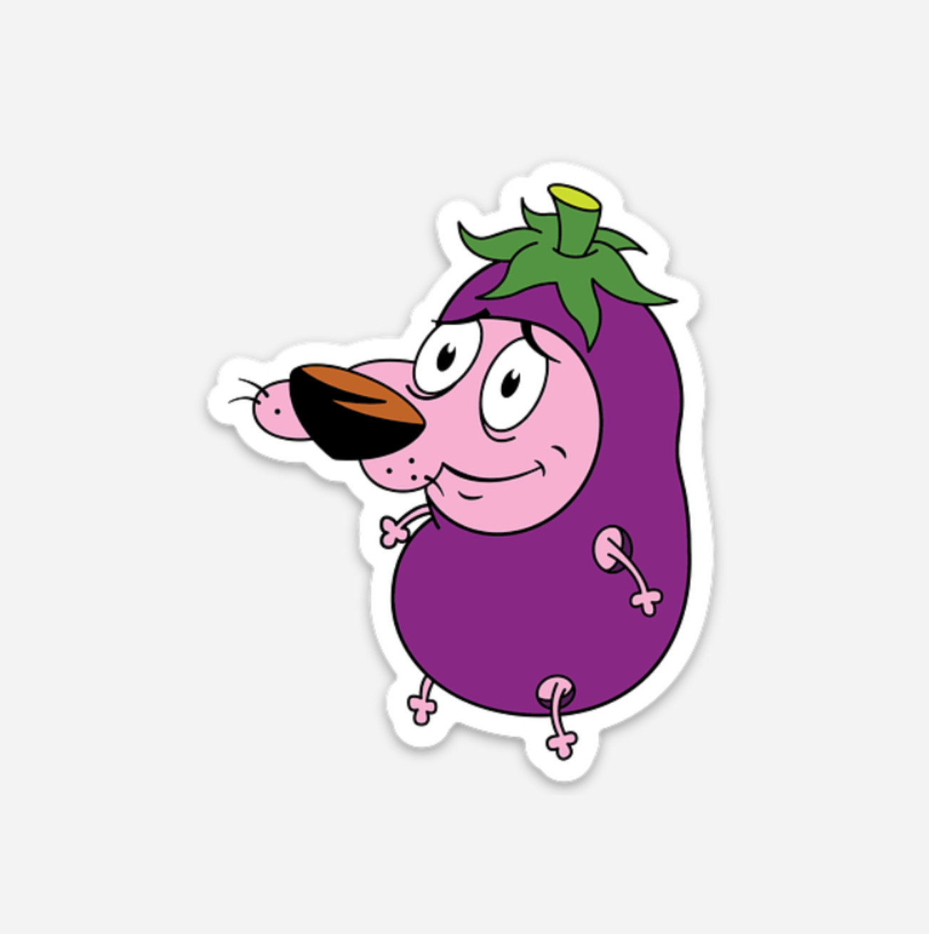3” Courage the Cowardly Dog Sticker Vinyl Decal Matte Finish Cartoon Network 90s